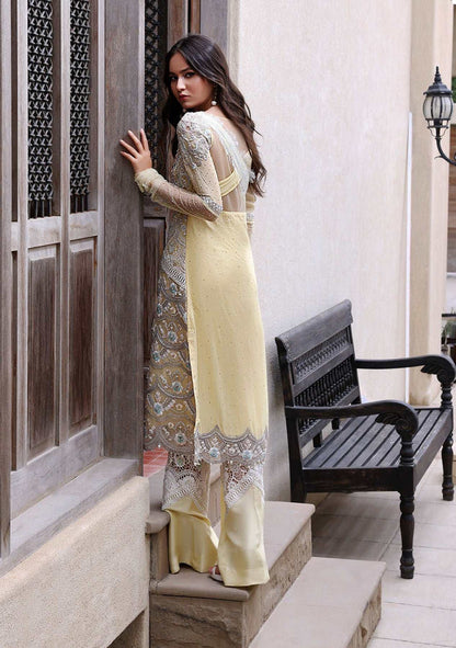 Layla Chatoor | Luxury Pret | Lemon Yellow - Luxury Dress - available at Maria Faisal in UK and USA.