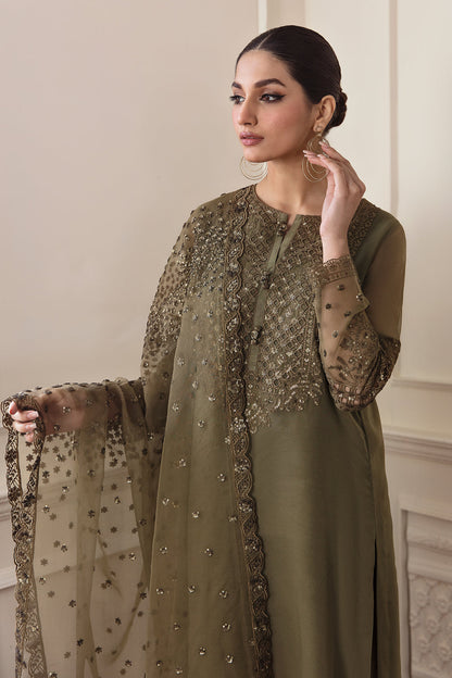 Baroque | Formals Collection | EMBROIDERED CHIFFON UF-295 - Formal Dress - available at Maria Faisal in UK and USA.