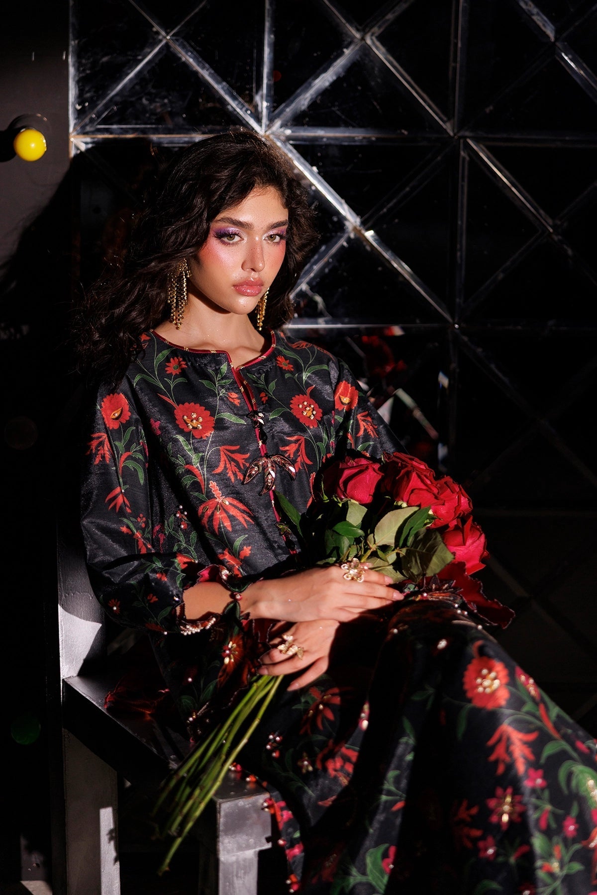 Rangrasiya | Luxe Silk 26 | Tresor - Luxury Dress - available at Maria Faisal in UK and USA.