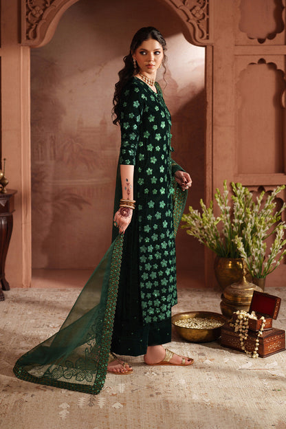 Iznik | Velvet 25 | IV-60 Embroidered Velvet - Formal Dress - available at Maria Faisal in UK and USA.