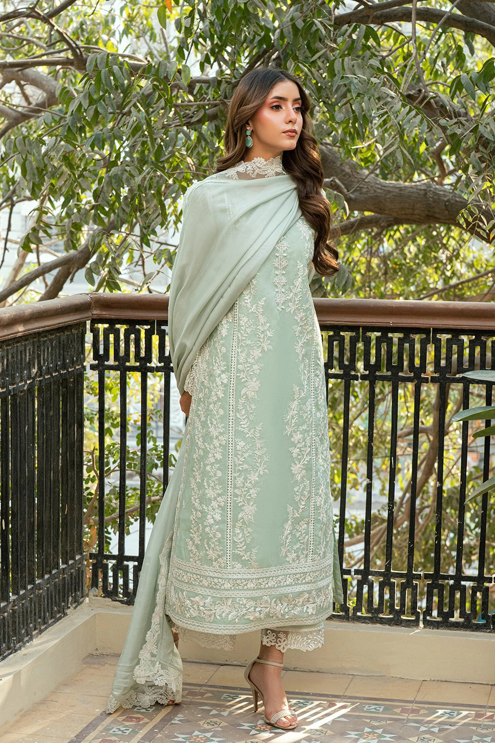 Azure | Vogue Formals | Pearl Drop - Formal Dress - available at Maria Faisal in UK and USA.