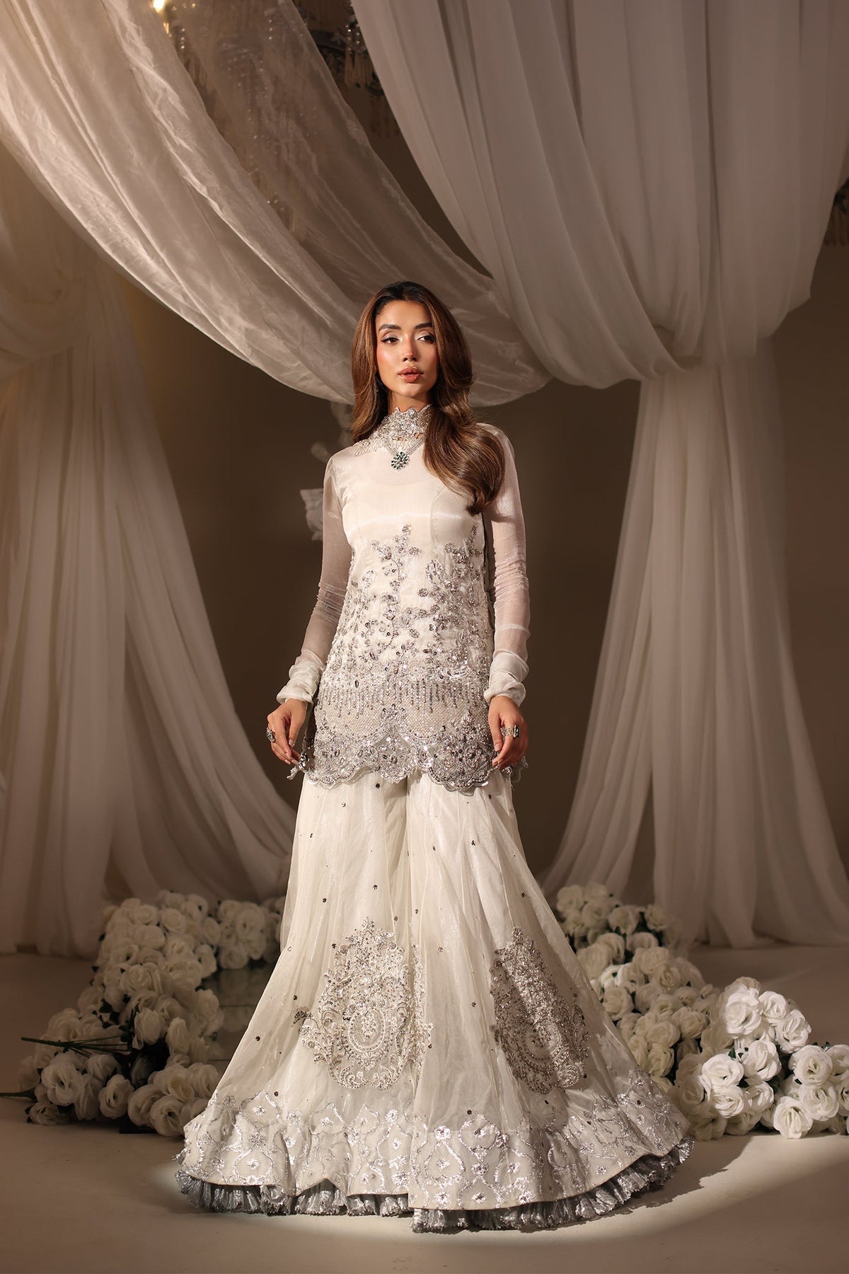 Musferah Saad | Casa Blance | Ivory Serenade - Bridal Dress - available at Maria Faisal in UK and USA.