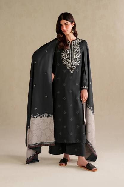Iznik | Winter Chapter 25 | UE-591 Printed Khaddar - Casual Dress - available at Maria Faisal in UK and USA.