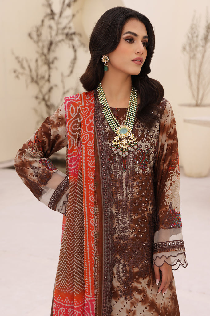 Charizma | Naranji Embroidered Lawn 24 | CN4-008 - Maria Faisal