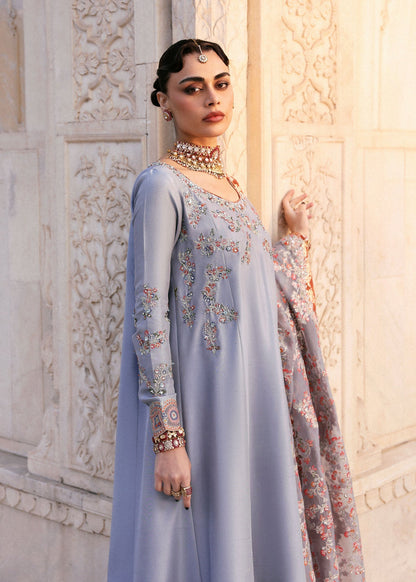 Hussain Rehar | Luxury Pret AW 25 | Periwina - Formal Dress - available at Maria Faisal in UK and USA.