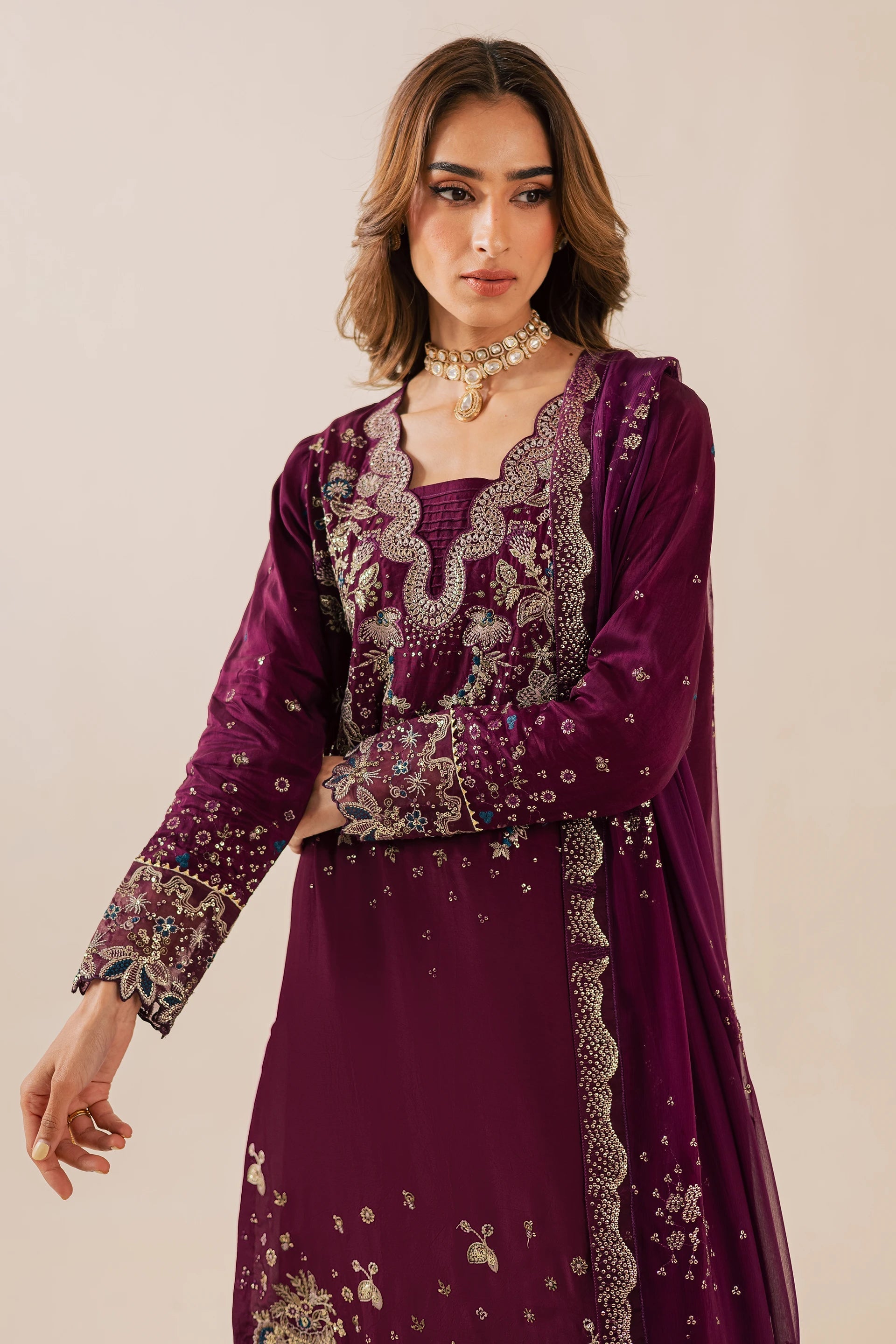 Nureh | Fancy Formal | NP-749 - Formal Dress - available at Maria Faisal in UK and USA.