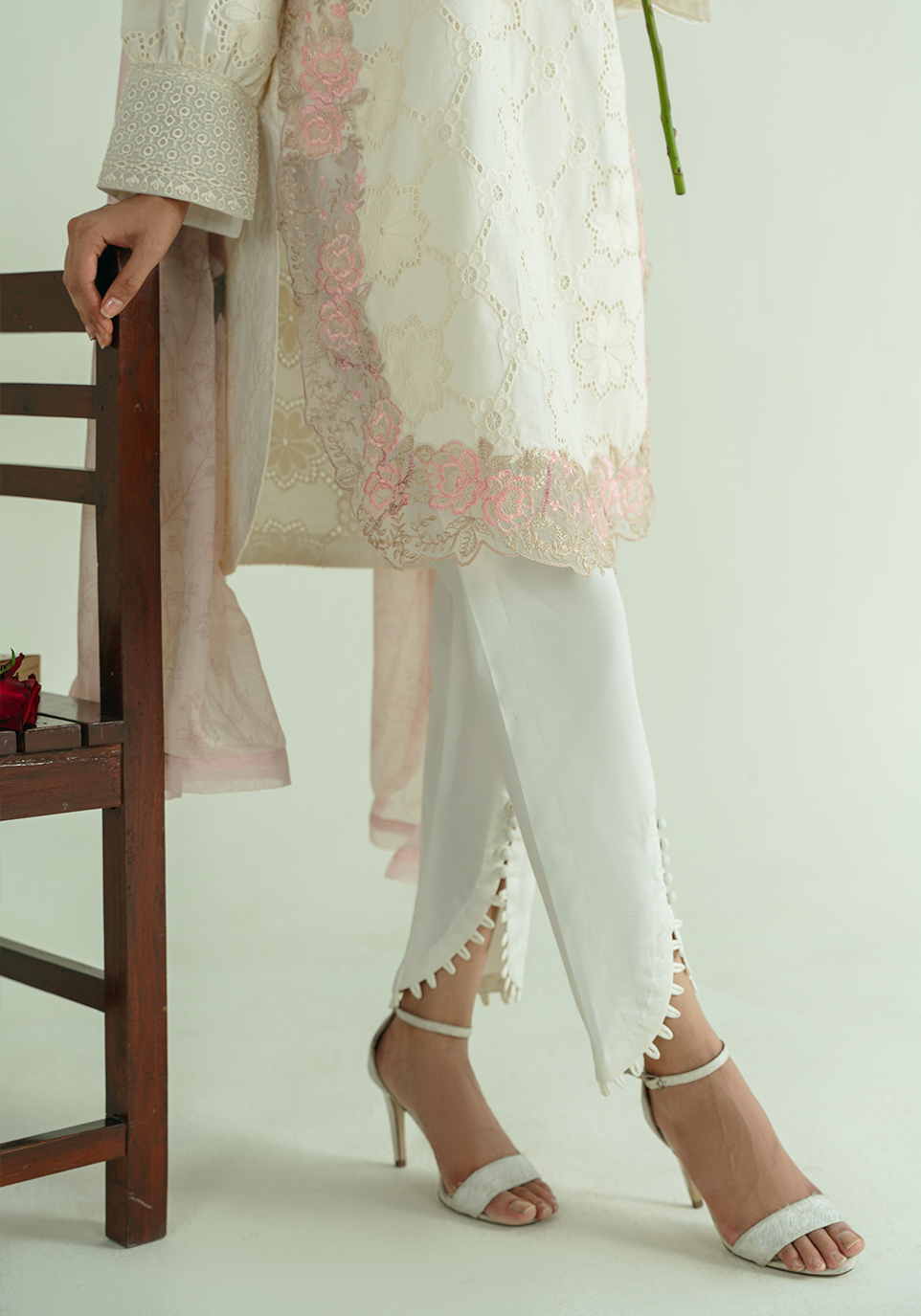 Zarqash | Whispers of Summer | IVORY POISE - Casual Dress - available at Maria Faisal in UK and USA.