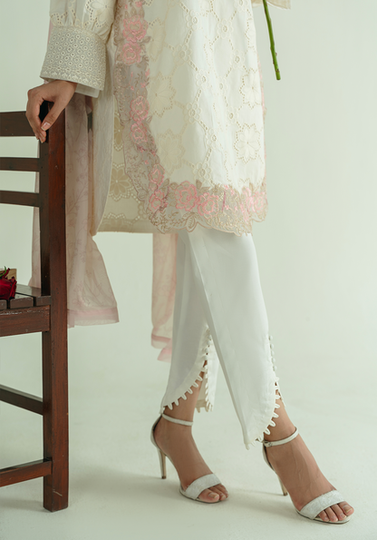 Zarqash | Whispers of Summer | IVORY POISE - Casual Dress - available at Maria Faisal in UK and USA.