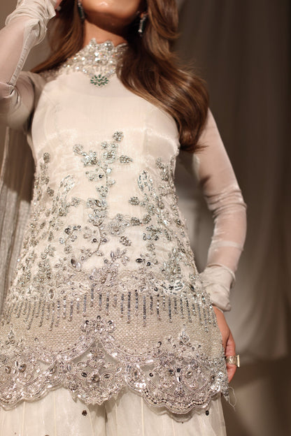 Musferah Saad | Casa Blance | Ivory Serenade - Bridal Dress - available at Maria Faisal in UK and USA.