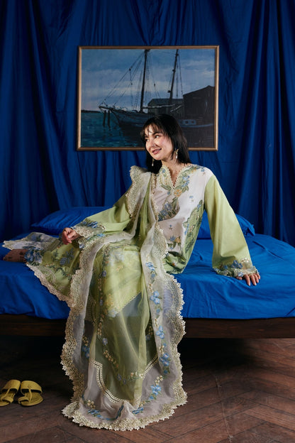 Maryam Hussain | Luxury Lawn 26 Vol 2 | Dimple - Luxury Dress - available at Maria Faisal in UK and USA.
