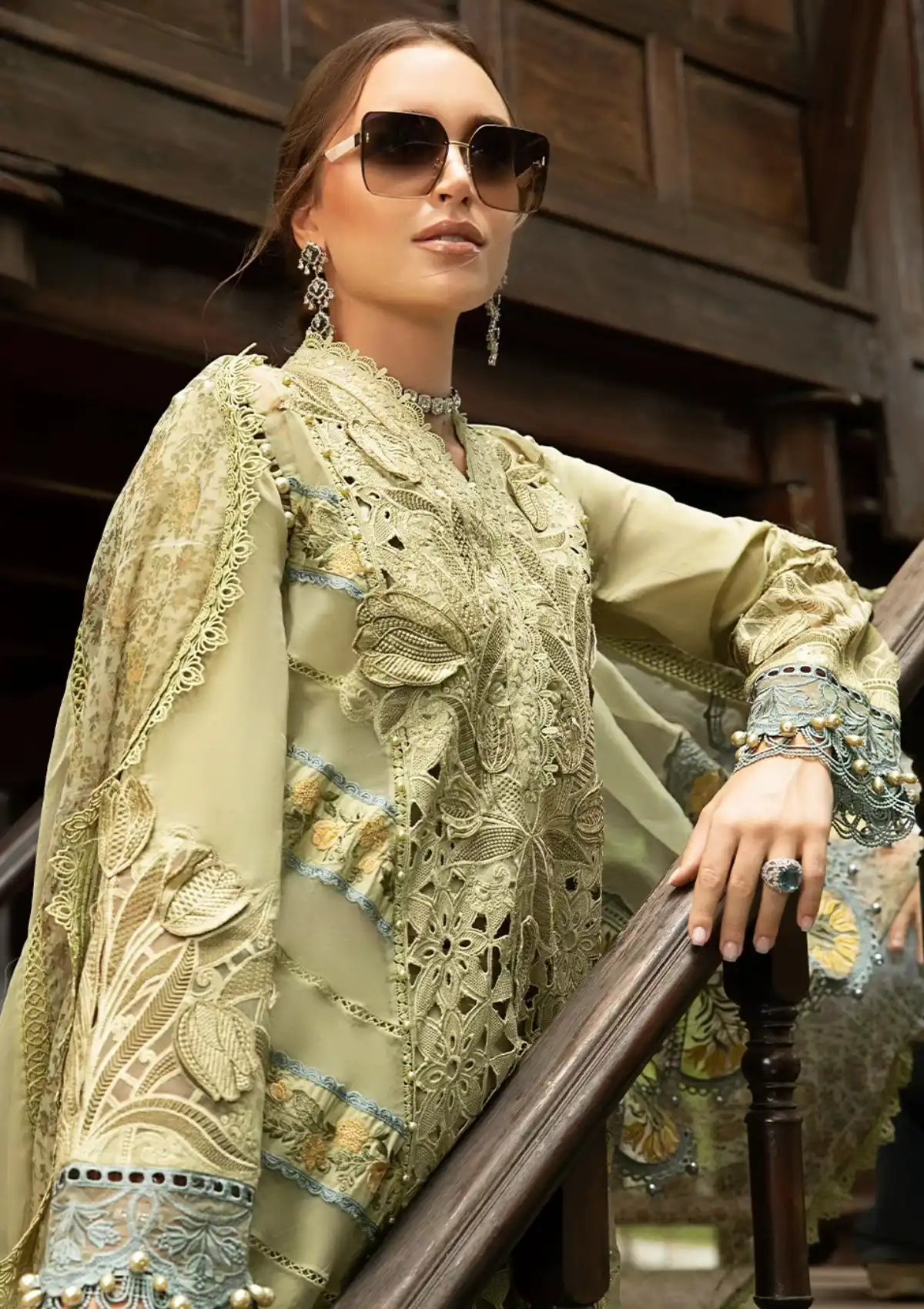 Maria B | Eid Lawn |  D-10 - Luxury Dress - available at Maria Faisal in UK and USA.