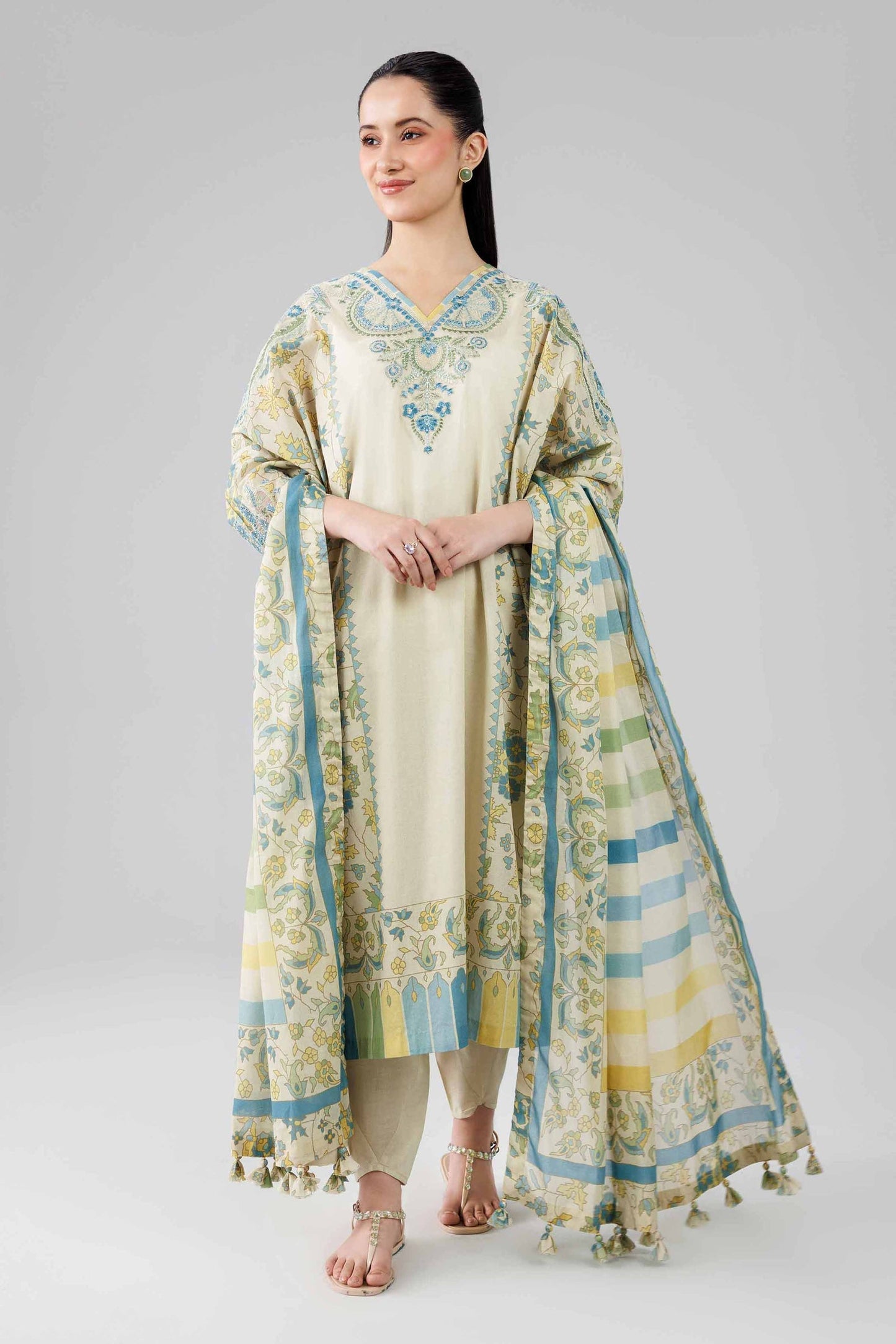 Nishat | Eid Lawn | 42601838 - Luxury Dress - available at Maria Faisal in UK and USA.