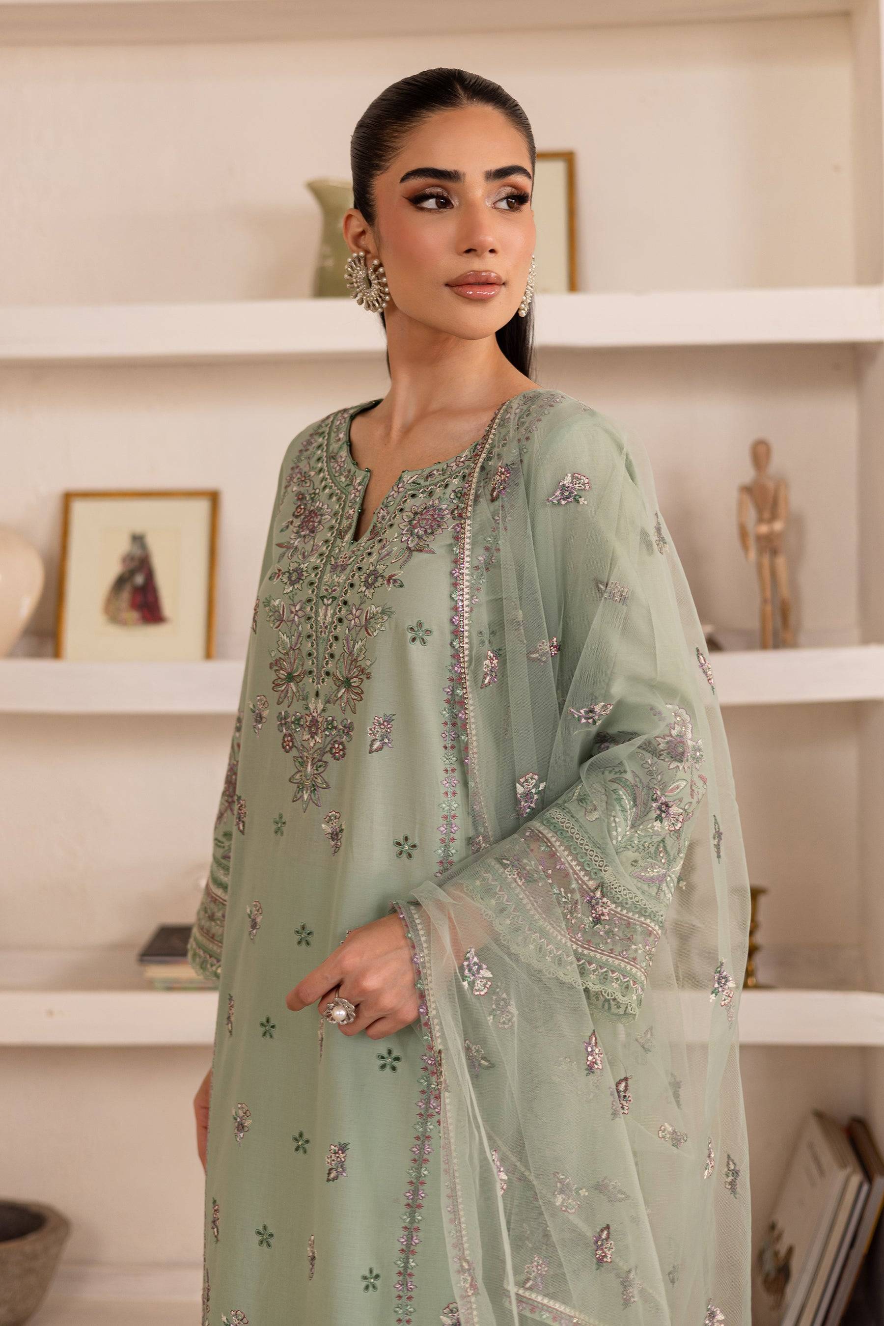 Batik | Nyra Embroidered Summer Solids | Arzou by Maria Faisal - Registered Vendor of : Batik - type : Ladies Clothes - 100% original wedding dresses