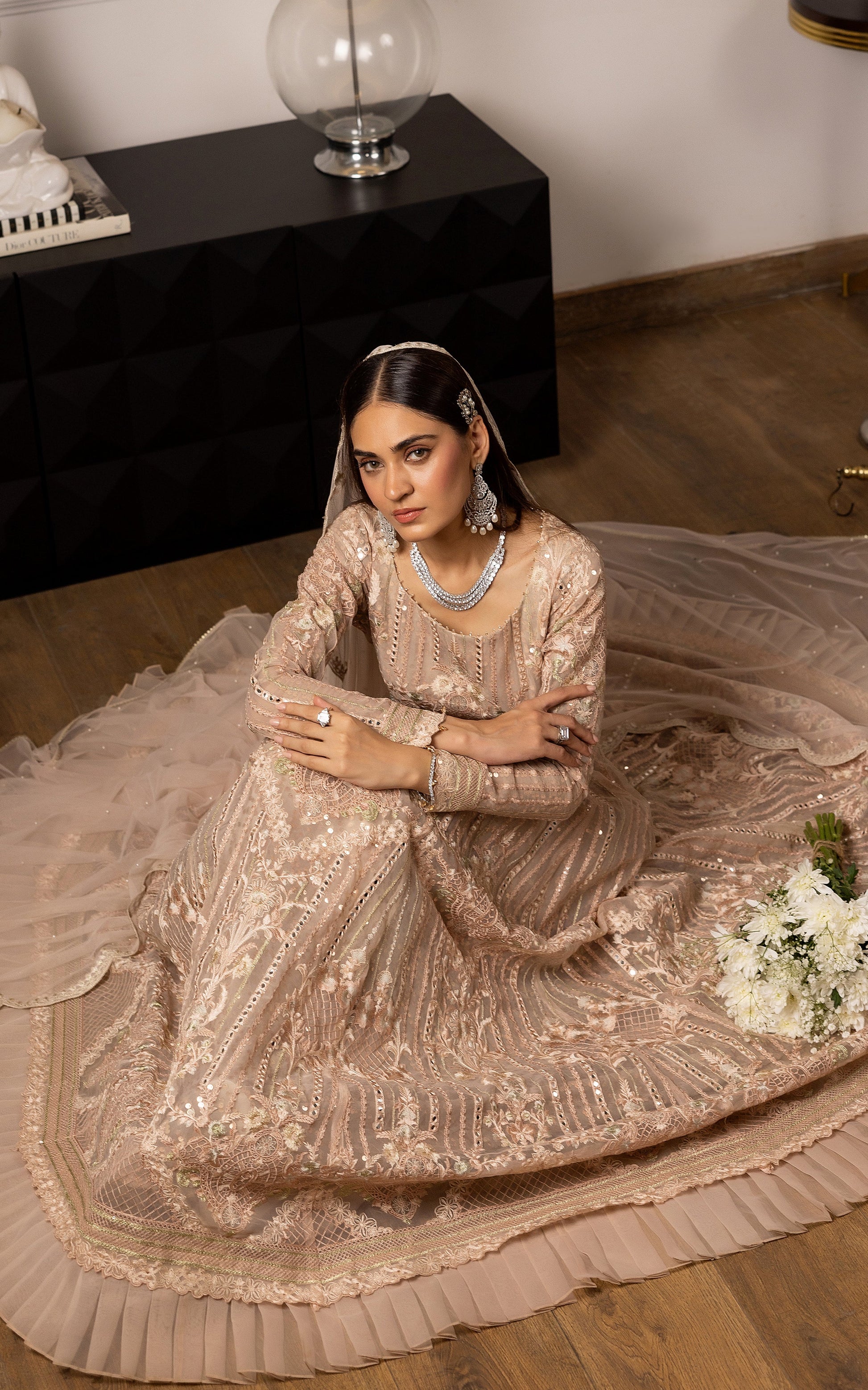 Threads and Motifs | Formal Dresses 25 | Embroidered Net Maxi - Ladies Clothes - Maria Faisal