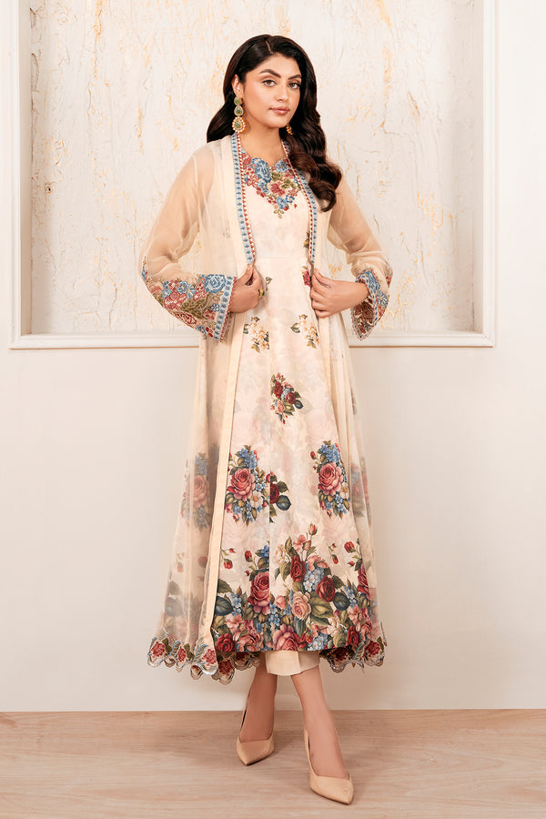 Baroque | Luxury Pret 25 | EMBROIDERED CHIFFON PR-1053 - Ladies Clothes - Maria Faisal