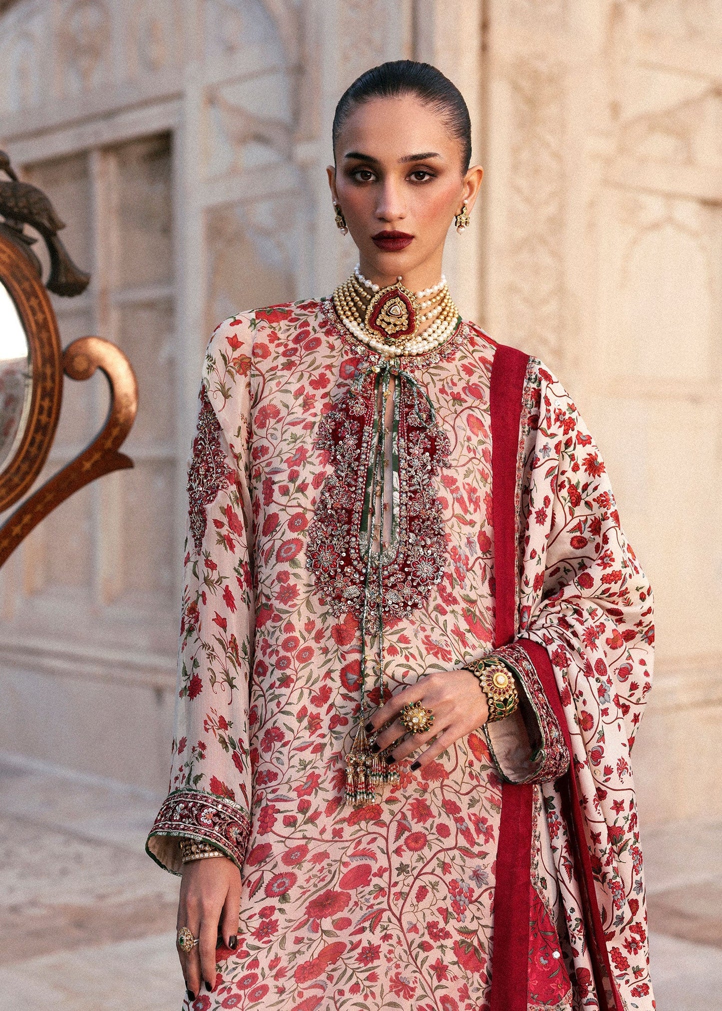 Hussain Rehar | Luxury Pret AW 25 | Ivoria - Formal Dress - available at Maria Faisal in UK and USA.