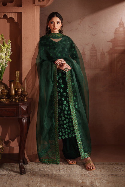 Iznik | Velvet 25 | IV-60 Embroidered Velvet - Formal Dress - available at Maria Faisal in UK and USA.