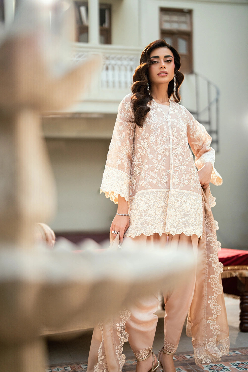 Azure | Vogue Formals | Dainty Tulip - Formal Dress - available at Maria Faisal in UK and USA.