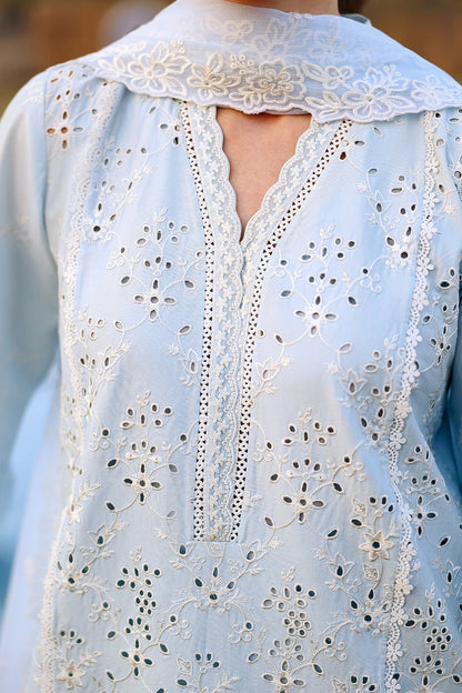 Azure | Luxury Lawn 26 | Day Dream - Dress - available at Maria Faisal in UK and USA.