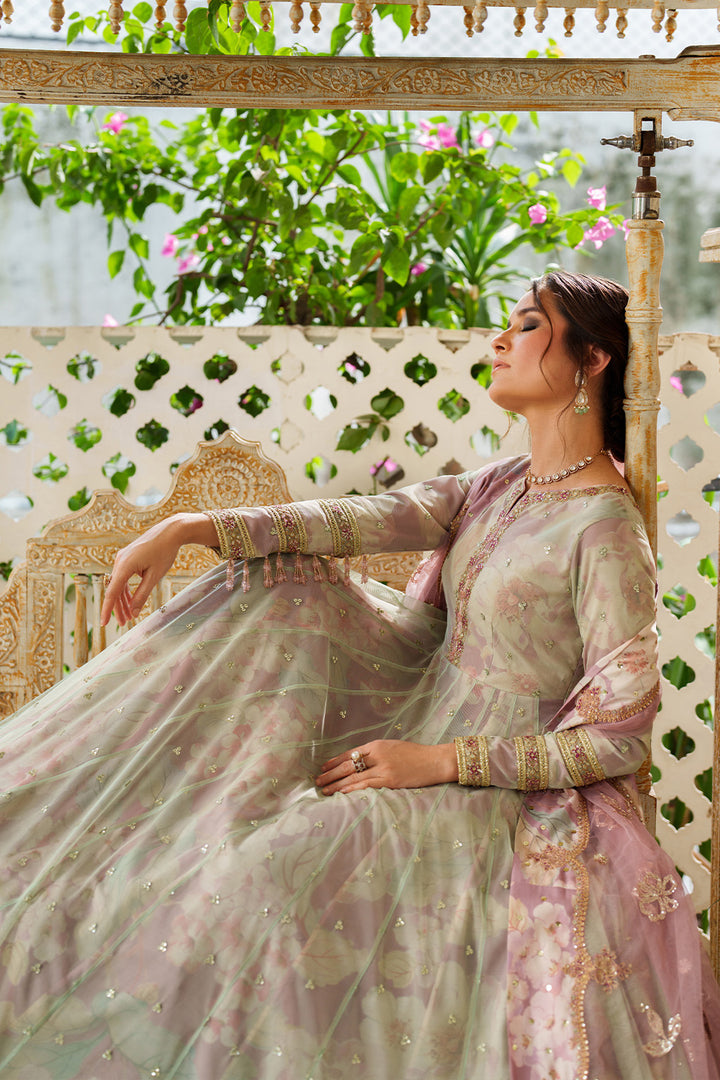 Iznik | Printed Formals | UE-542 - Formal Dress - available at Maria Faisal in UK and USA.