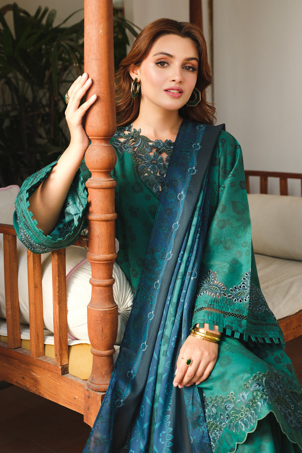 Baroque | Luxury Pret 24 | LAWN UF-646 - Designer Dress with Intricate embroidery and embellishments. Shop elegent wedding dress at Maria Faisal.