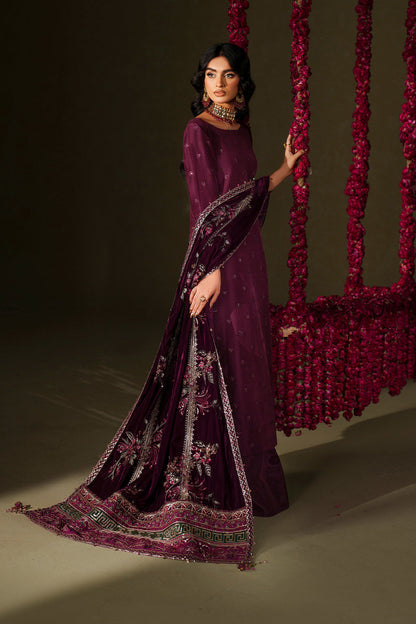 Iznik | Velvet 25 | IV-68 Embroidered Velvet - Formal Dress - available at Maria Faisal in UK and USA.