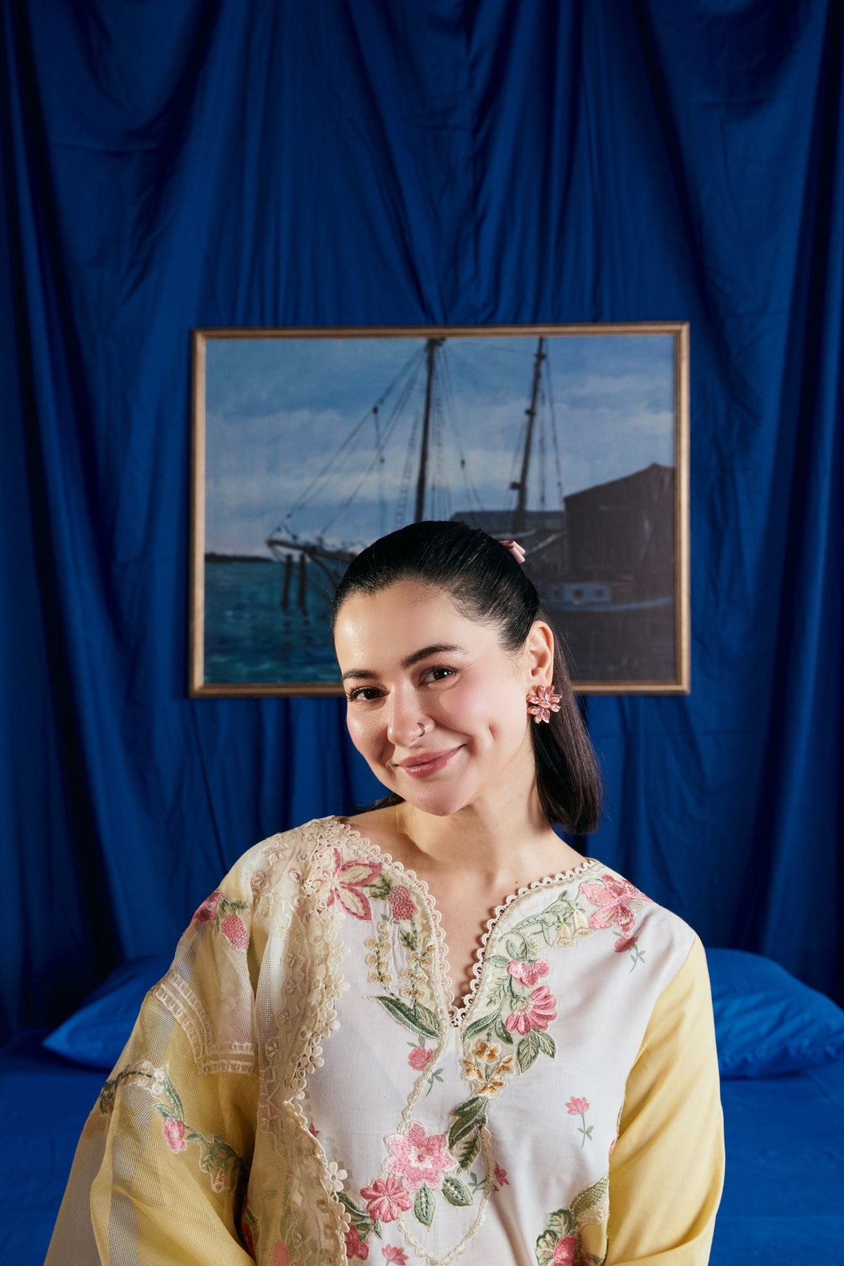 Maryam Hussain | Luxury Lawn 26 Vol 2 | Titli - Luxury Dress - available at Maria Faisal in UK and USA.