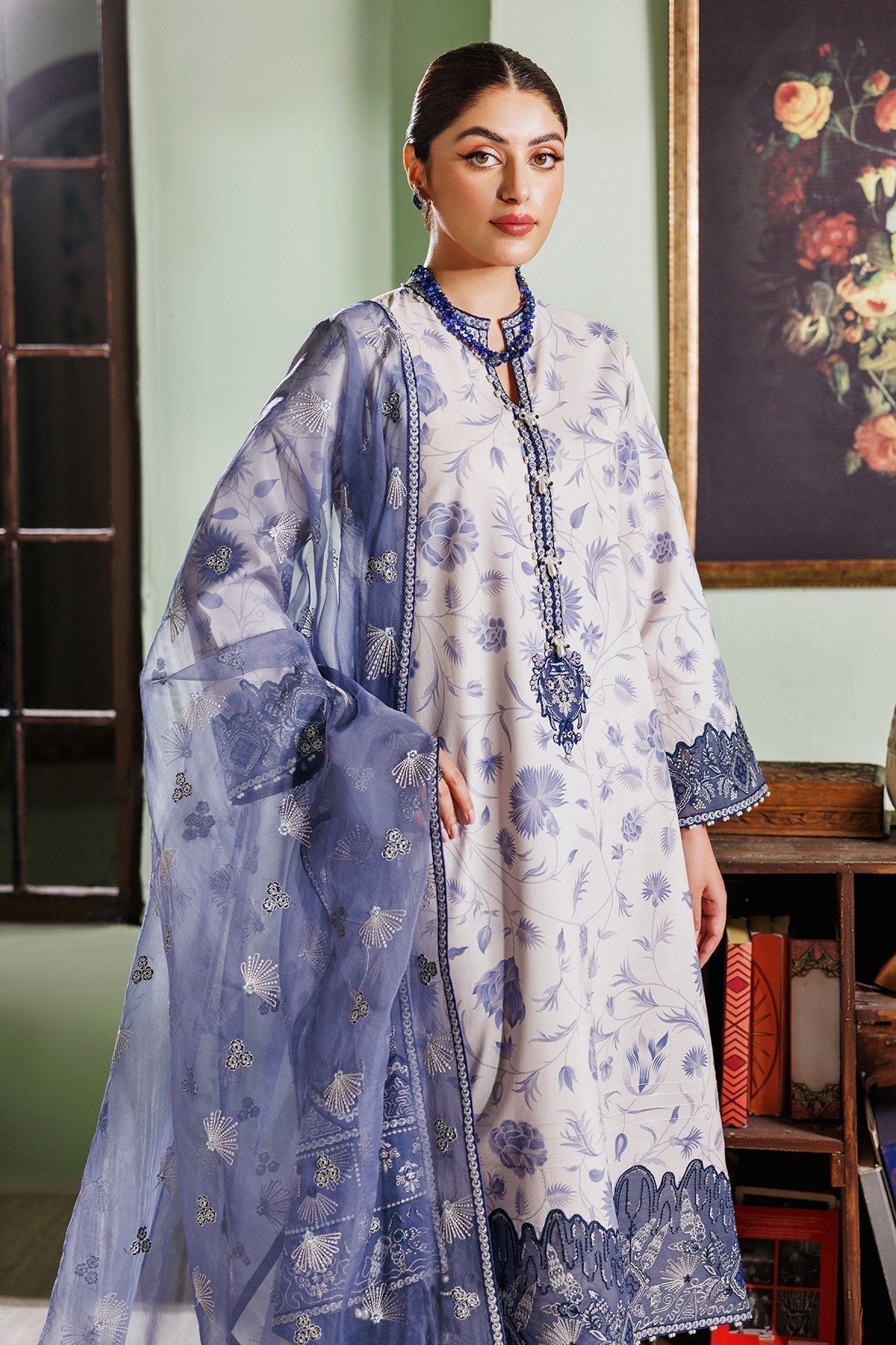 Alizeh | Maahi Vol 2 | AF-EPL-7019-SHAM - Designer Dress with Intricate embroidery and embellishments. Shop elegent wedding dress at Maria Faisal.