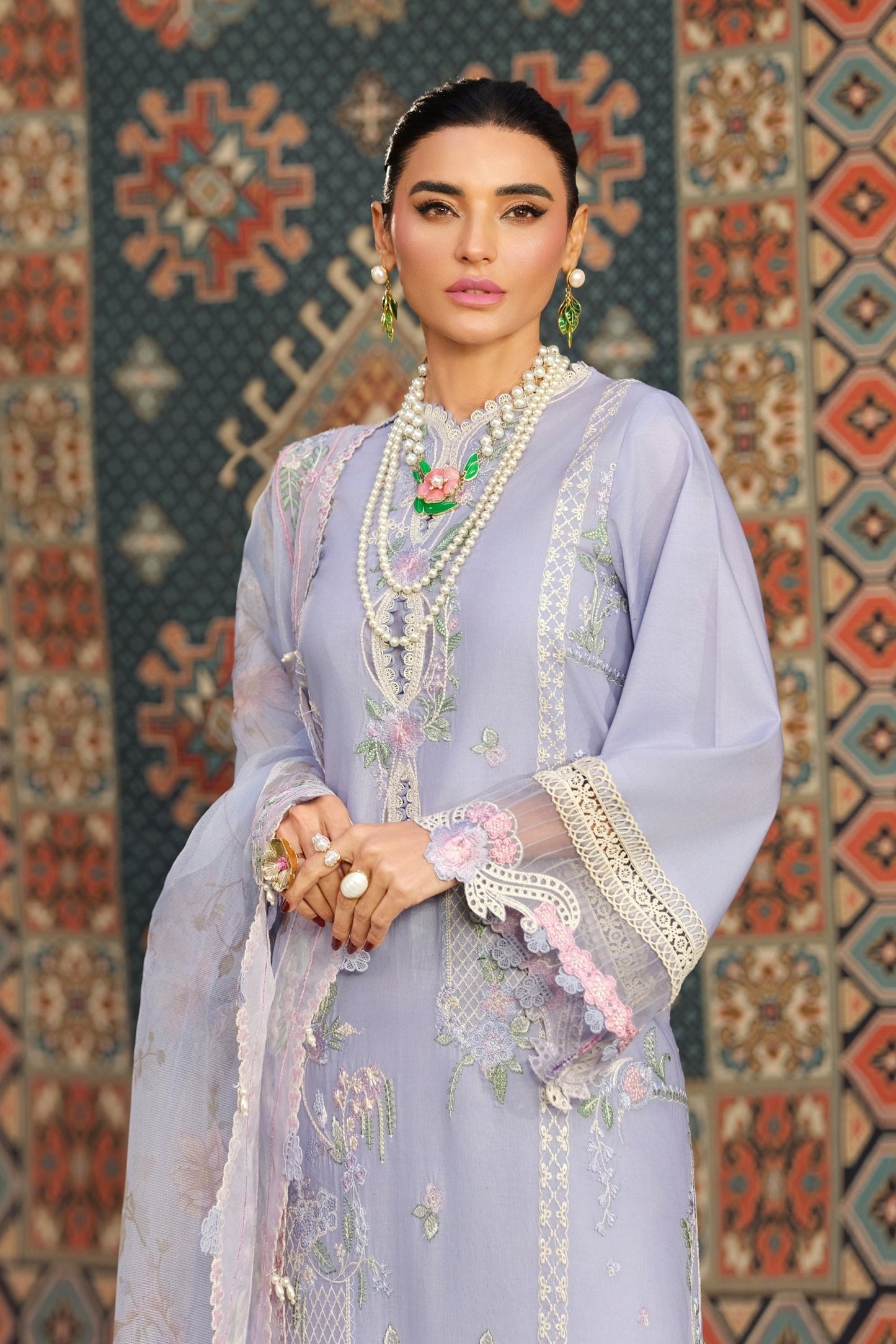 Maryam Hussain | Luxury Lawn 26 | Jasmine - Luxury Dress - available at Maria Faisal in UK and USA.