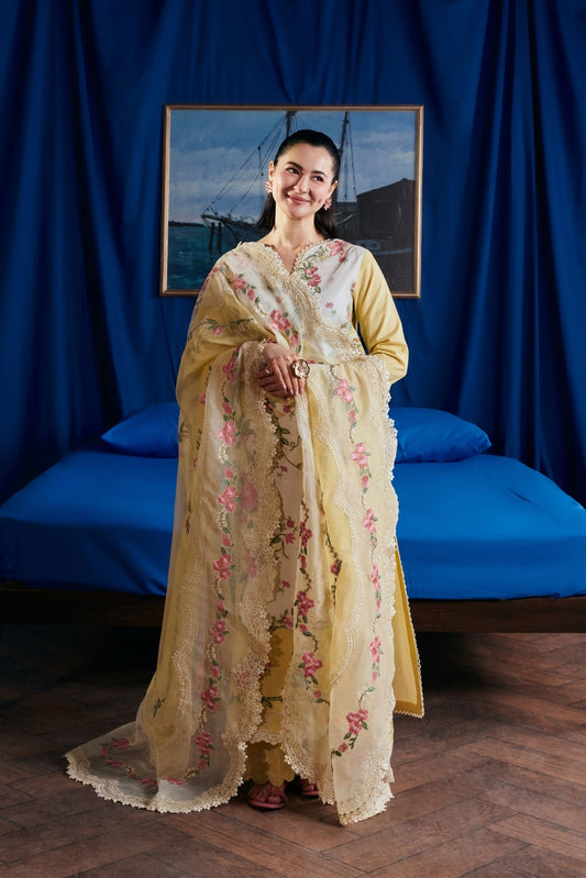 Maryam Hussain | Luxury Lawn 26 Vol 2 | Titli - Luxury Dress - available at Maria Faisal in UK and USA.