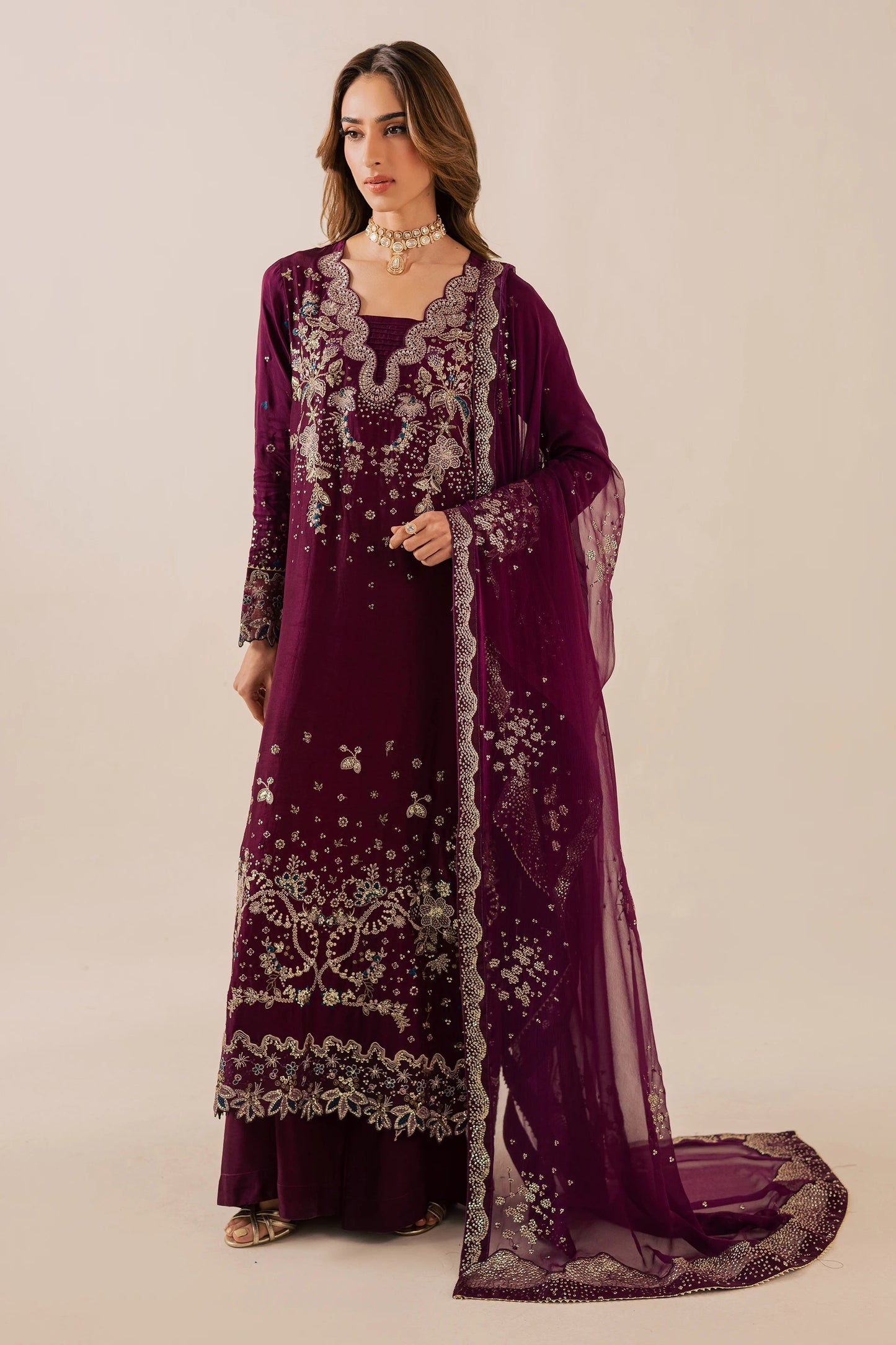 Nureh | Fancy Formal | NP-749 - Formal Dress - available at Maria Faisal in UK and USA.
