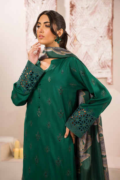 Iznik | Lawnkari 24 | UE-159 PLUSH GREEN - Ladies Clothes - Maria Faisal