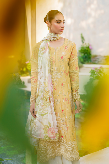 Iznik | Festive lawn 24 | SFL-09 - Designer Dress with Intricate embroidery and embellishments. Shop elegent wedding dress at Maria Faisal.