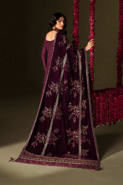 Iznik | Velvet 25 | IV-68 Embroidered Velvet - Formal Dress - available at Maria Faisal in UK and USA.
