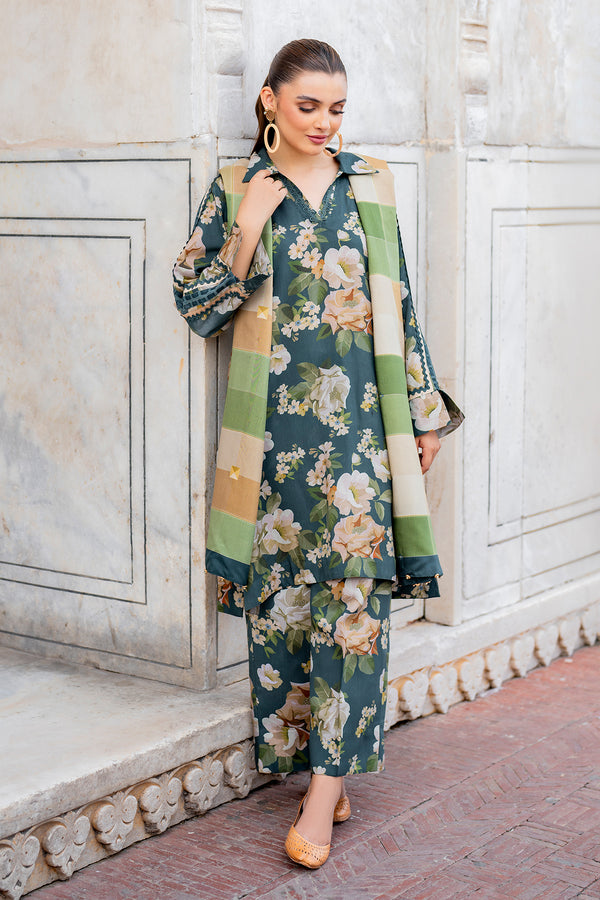 Baroque | Luxury Pret 24 | VISCOSE UF-733 - Designer Dress with Intricate embroidery and embellishments. Shop elegent wedding dress at Maria Faisal.