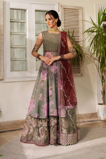 Iznik | Printed Formals | UE-541 - Formal Dress - available at Maria Faisal in UK and USA.