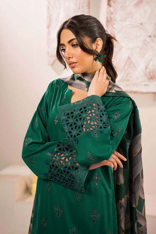 Iznik | Lawnkari 24 | UE-159 PLUSH GREEN - Ladies Clothes - Maria Faisal