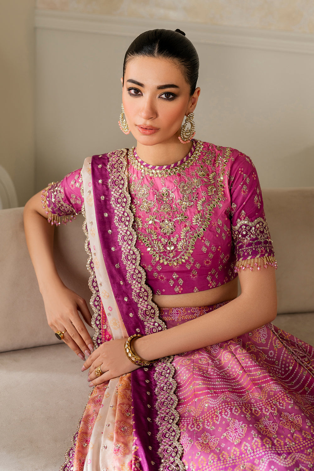 Baroque | Formals Collection | EMBROIDERED SILK UF-4163 - Formal Dress - available at Maria Faisal in UK and USA.