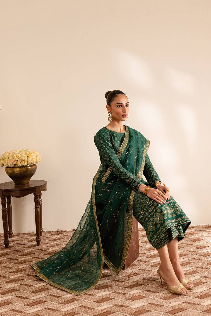 Batik | Reception Luxe Edit | Forest Green by Maria Faisal - Registered Vendor of : Batik - type : Ladies Clothes - 100% original wedding dresses