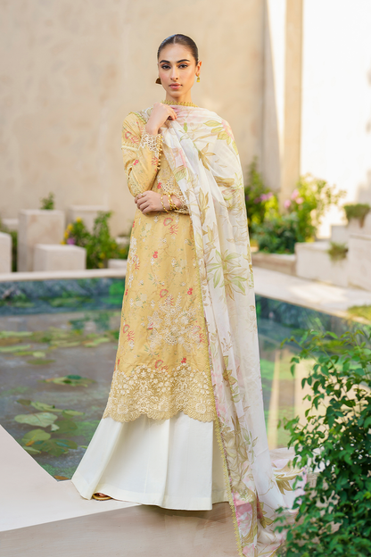 Iznik | Festive lawn 24 | SFL-09 - Designer Dress with Intricate embroidery and embellishments. Shop elegent wedding dress at Maria Faisal.