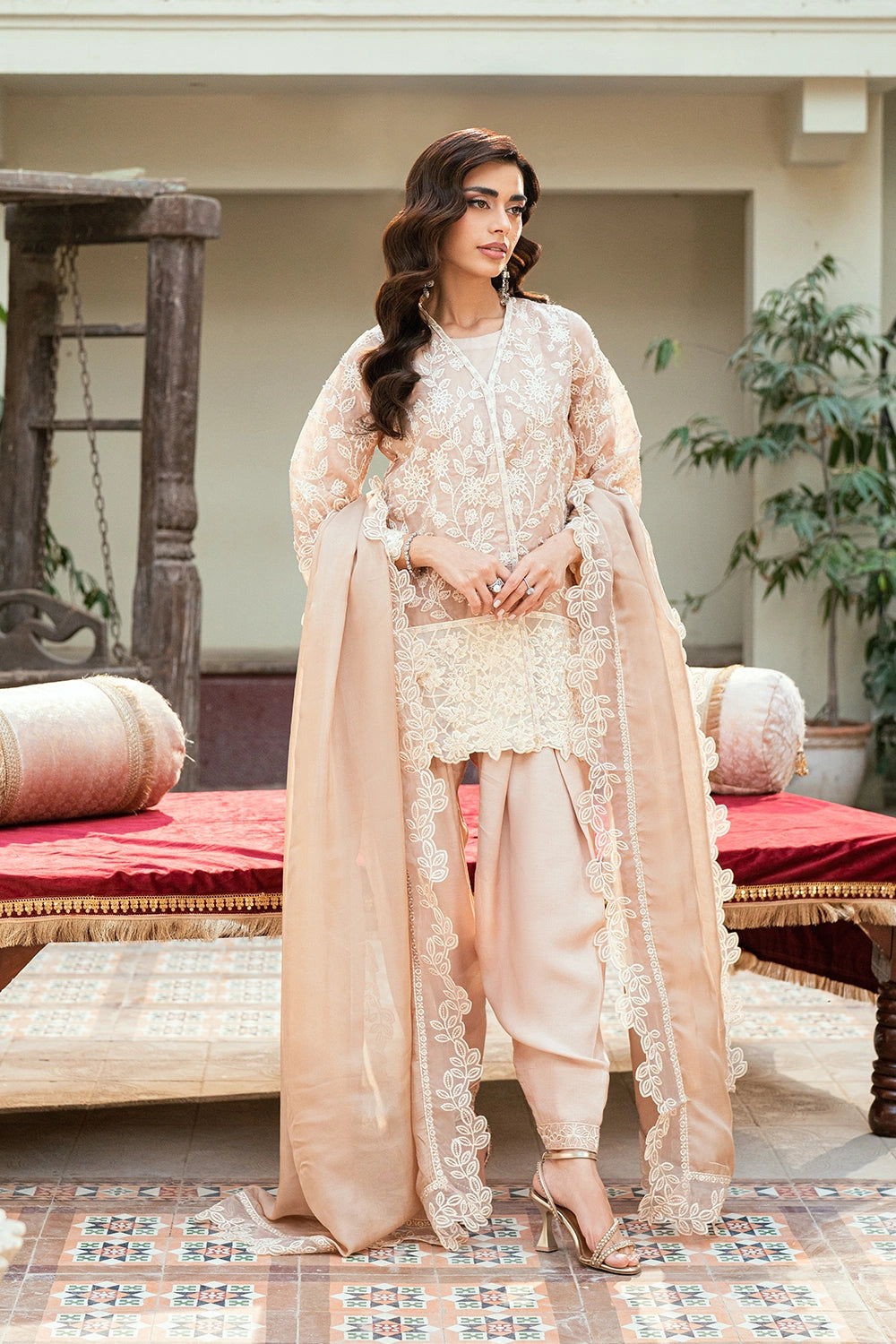Azure | Vogue Formals | Dainty Tulip - Formal Dress - available at Maria Faisal in UK and USA.