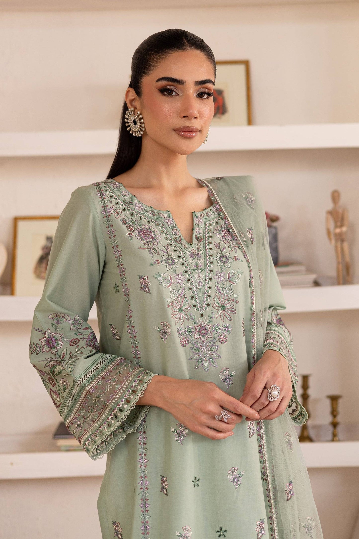 Batik | Nyra Embroidered Summer Solids | Arzou by Maria Faisal - Registered Vendor of : Batik - type : Ladies Clothes - 100% original wedding dresses