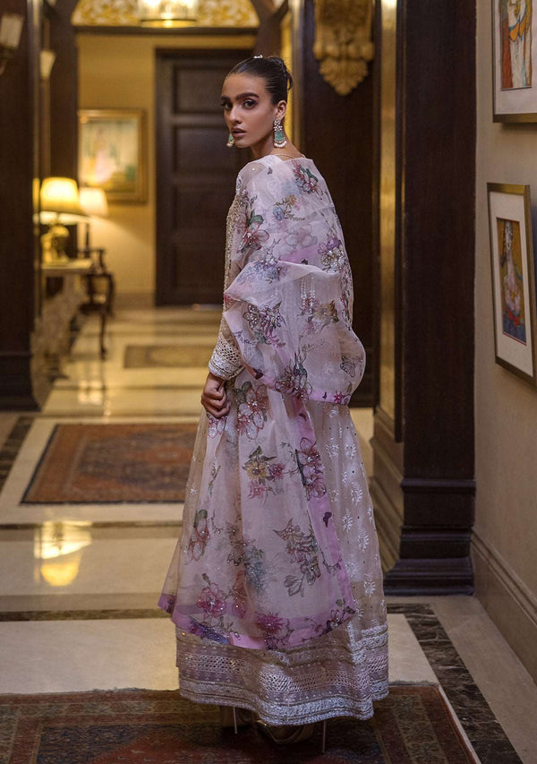 Layla Chatoor | Luxury Pret | Pink Chikankari Peshwas - Luxury Dress - available at Maria Faisal in UK and USA.
