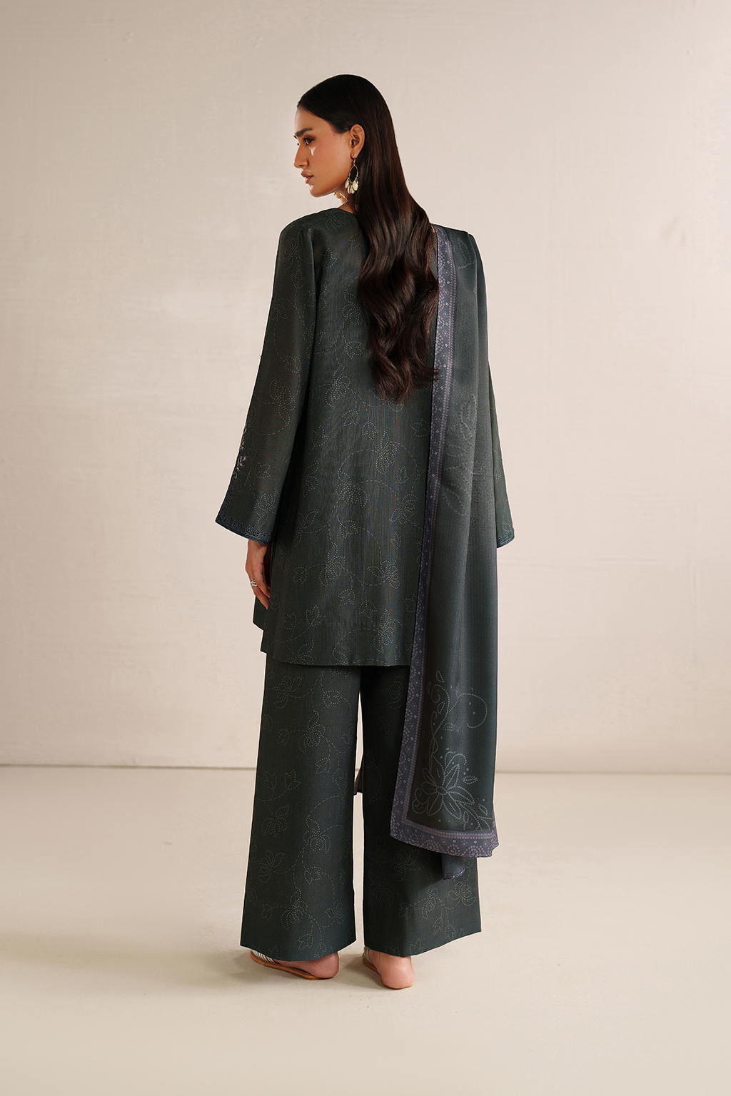 Iznik | Winter Chapter 25 | UE-572 Printed Khaddar - Casual Dress - available at Maria Faisal in UK and USA.