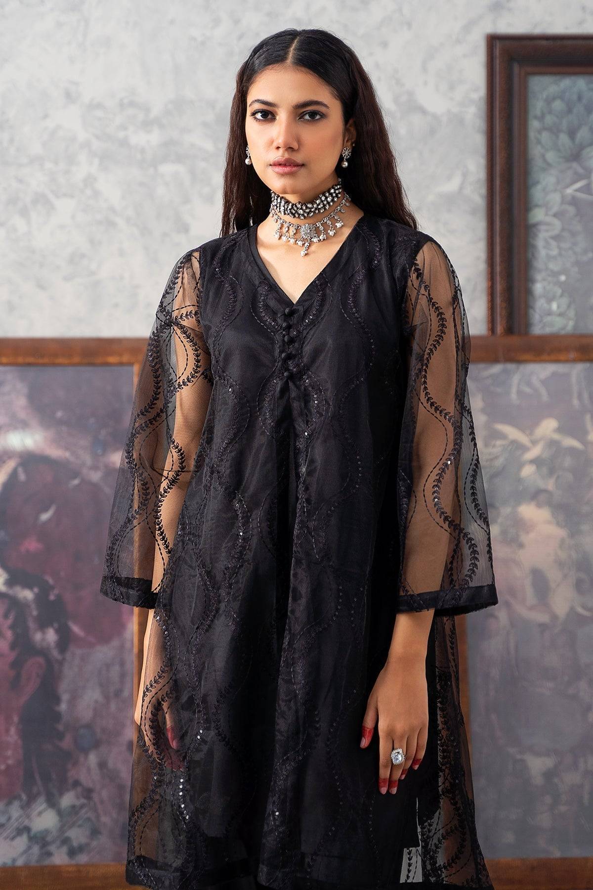 Charizma | Festive Pret | CMA-3-256 (BLACK) by Maria Faisal - Registered Vendor of : Charizma - type : Ladies Clothes - 100% original wedding dresses