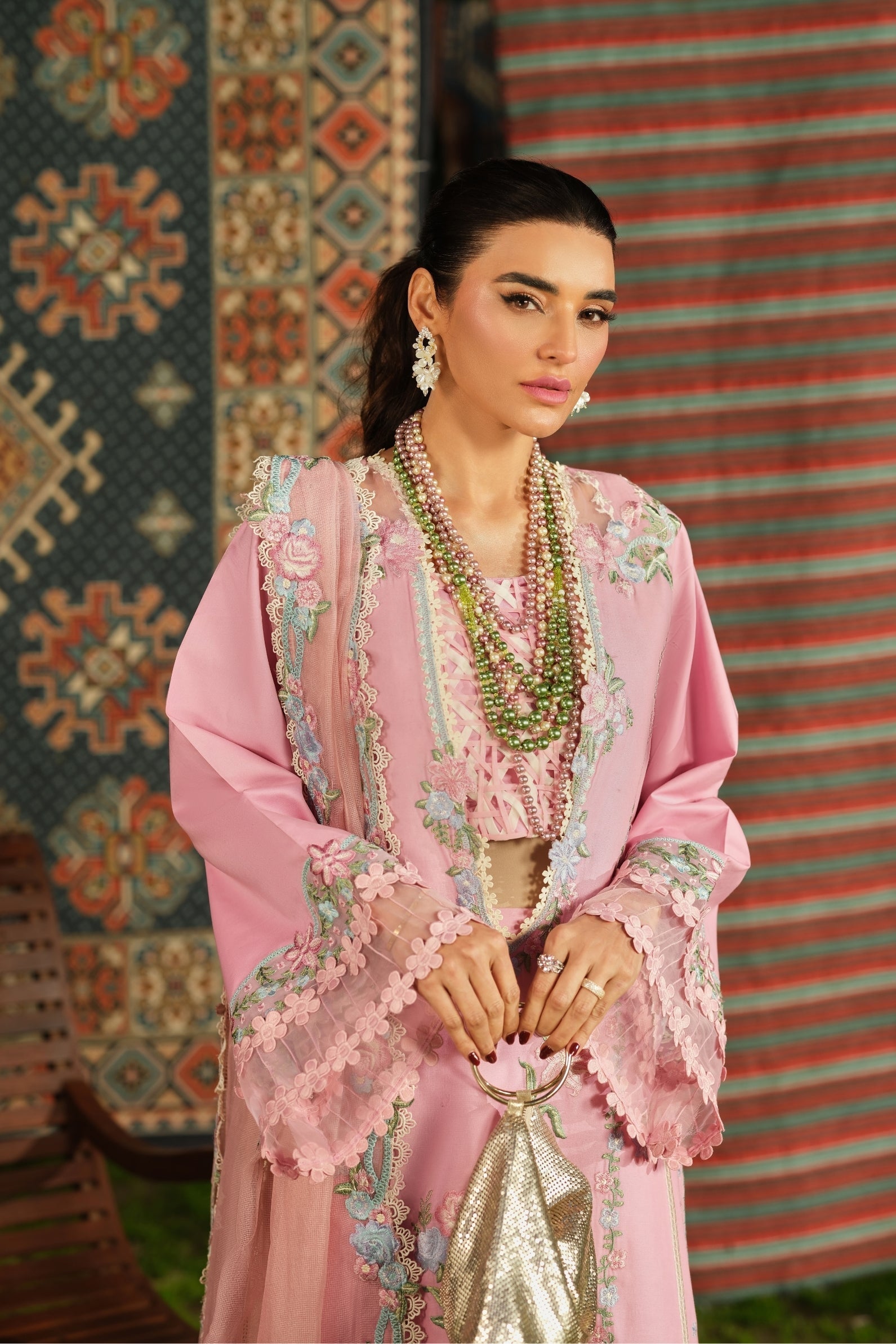 Maryam Hussain | Luxury Lawn 26 | Aesaar - Luxury Dress - available at Maria Faisal in UK and USA.
