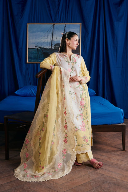 Maryam Hussain | Luxury Lawn 26 Vol 2 | Titli - Luxury Dress - available at Maria Faisal in UK and USA.