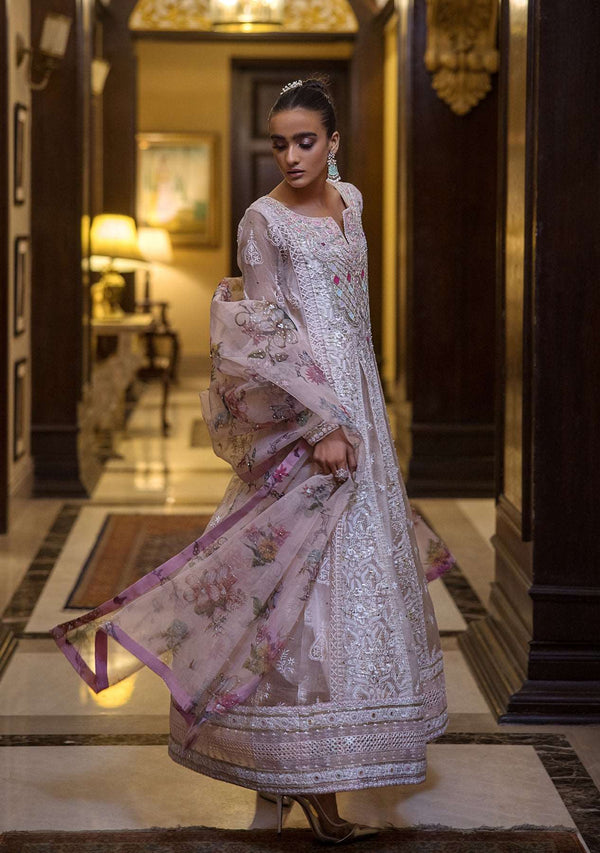 Layla Chatoor | Luxury Pret | Pink Chikankari Peshwas - Luxury Dress - available at Maria Faisal in UK and USA.