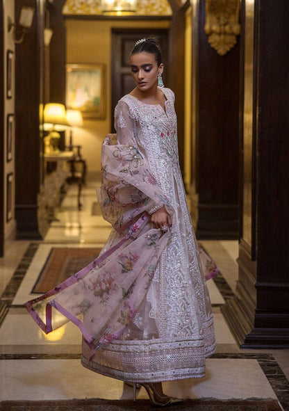 Layla Chatoor | Luxury Pret | Pink Chikankari Peshwas - Luxury Dress - available at Maria Faisal in UK and USA.