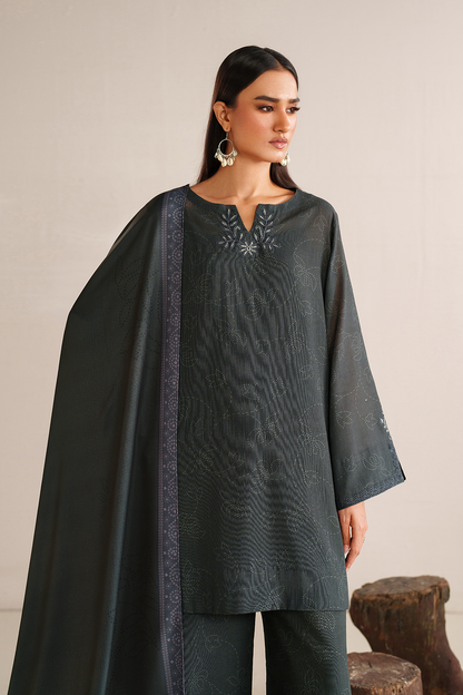 Iznik | Winter Chapter 25 | UE-572 Printed Khaddar - Casual Dress - available at Maria Faisal in UK and USA.